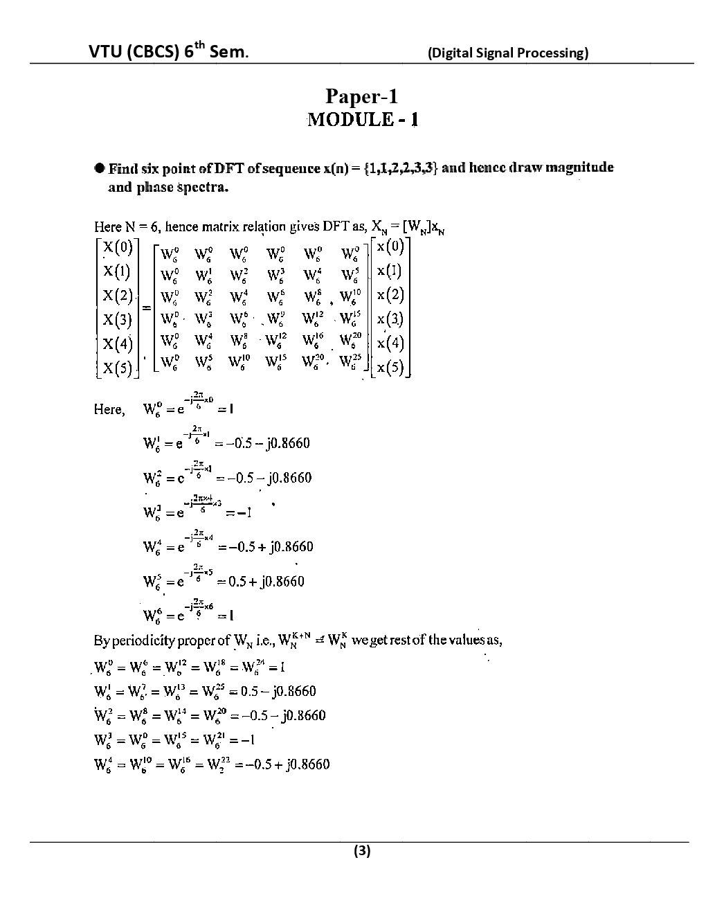 Digital Signal Processing For VTU BE 6th Sem Electrical & Electronics Engineering - Page 4