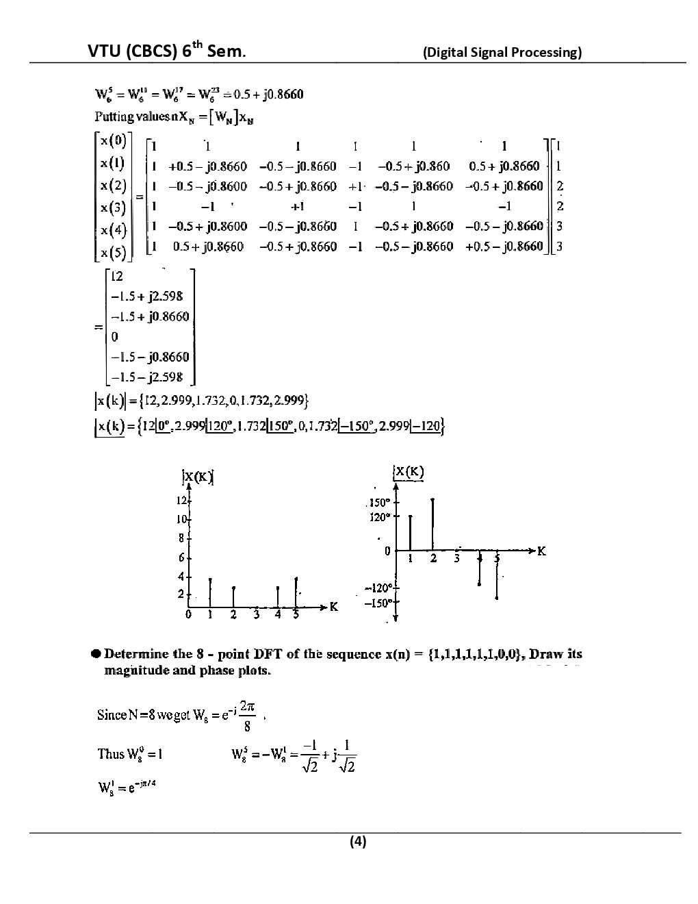 Digital Signal Processing For VTU BE 6th Sem Electrical & Electronics Engineering - Page 5