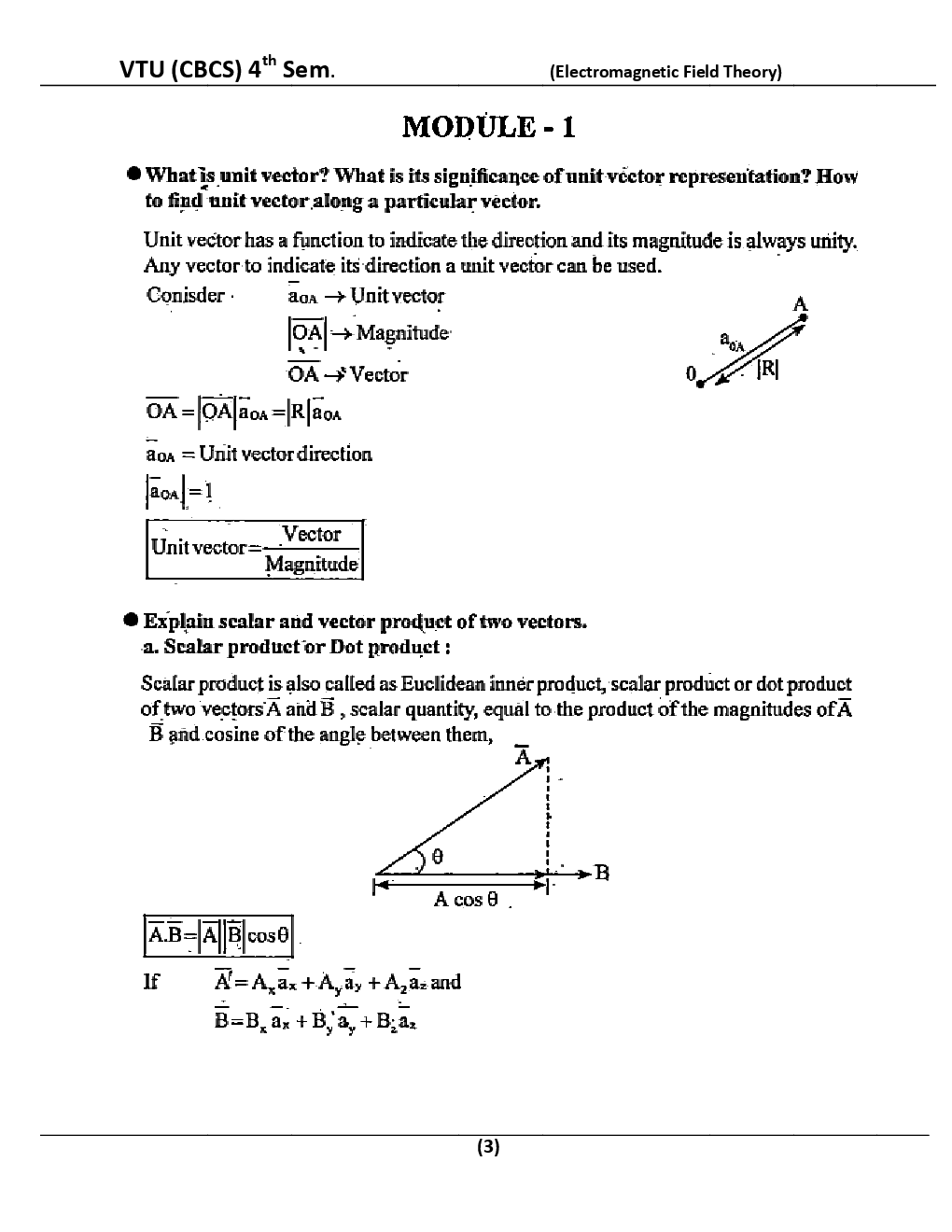 Electromagnetic Field Theory For VTU BE 4th Sem Electrical & Electronics Engineering - Page 4