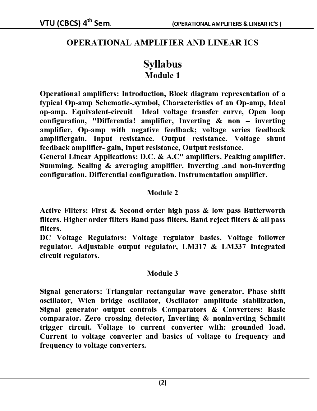 Operational Amplifiers & Linear Ic’s For VTU BE 4th Sem Electrical & Electronics Engineering - Page 3