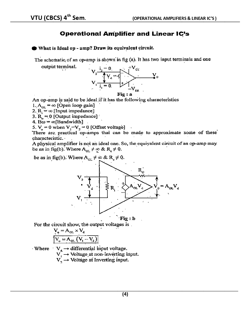 Operational Amplifiers & Linear Ic’s For VTU BE 4th Sem Electrical & Electronics Engineering - Page 5
