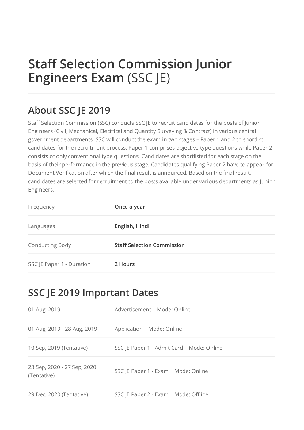 SSC JE Syllabus 2019 - Page 2