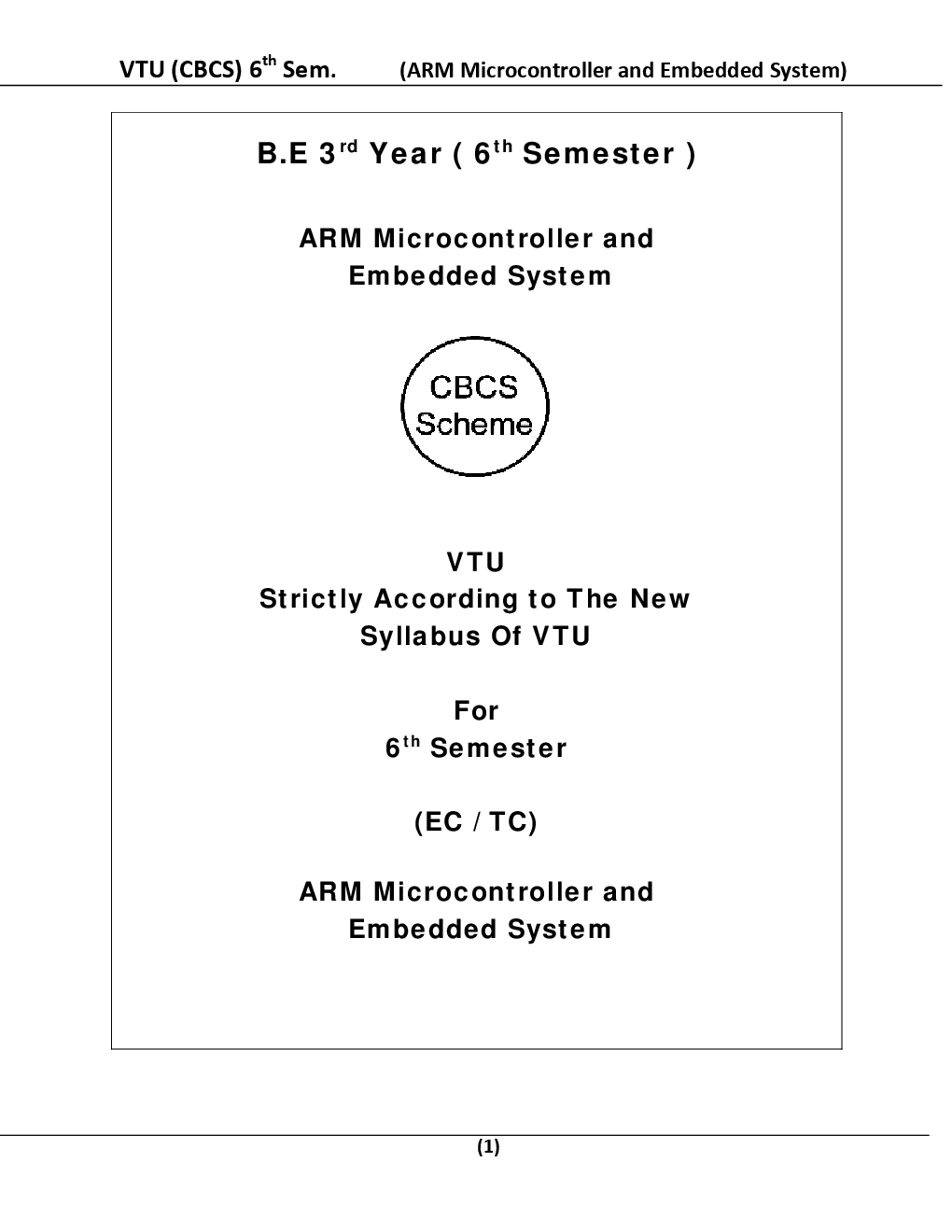 Arm Microcontroller And Embedded System For VTU BE 6th Sem Electronics & Telecommunication Engineering - Page 2