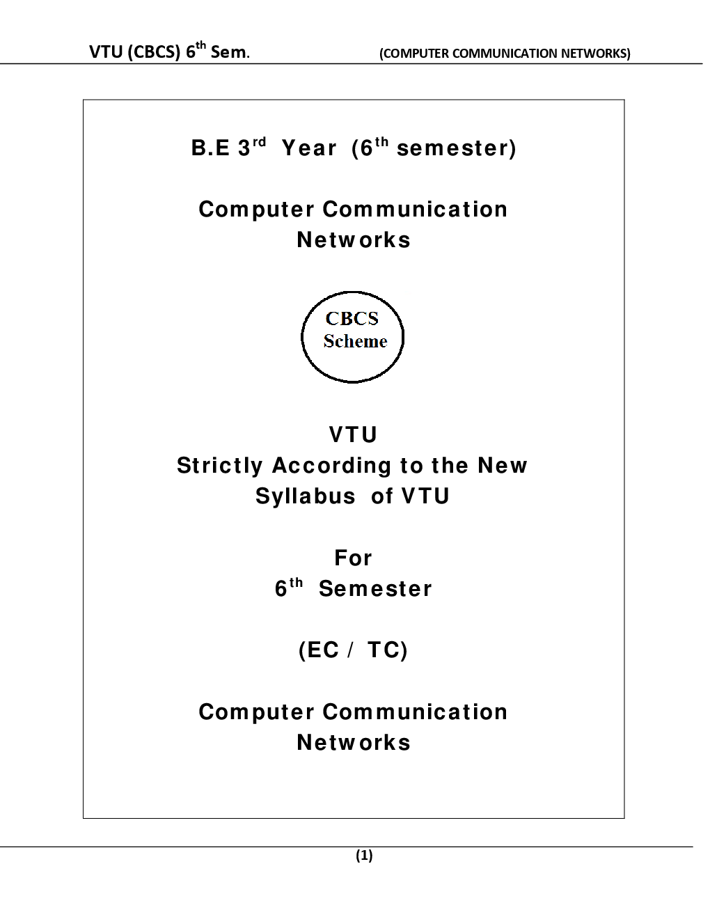 Computer Communication Networks For VTU BE 6th Sem Electronics & Telecommunication Engineering - Page 2