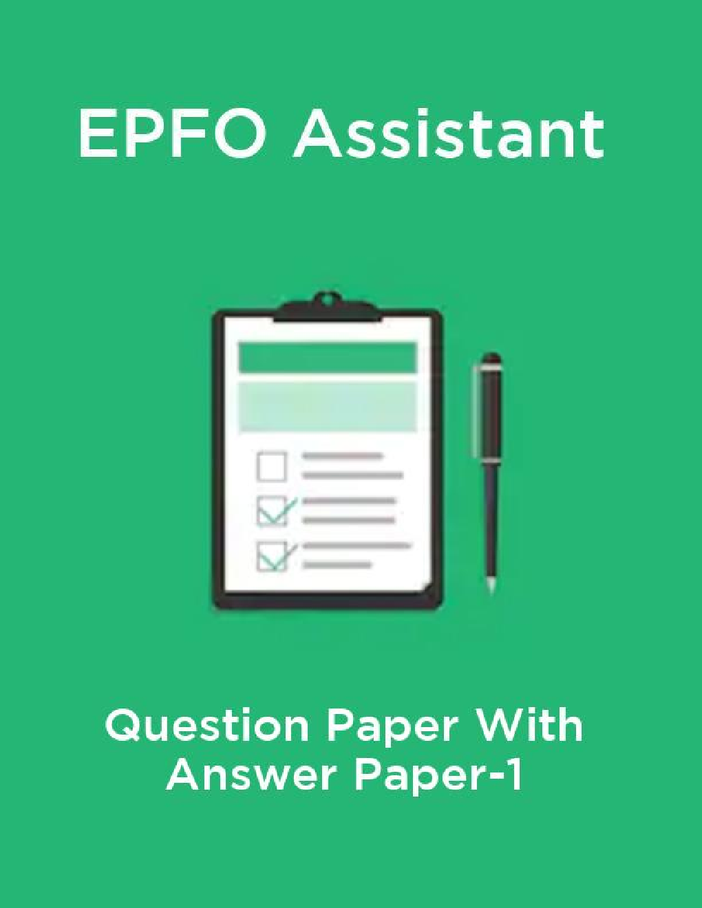 EPFO Assistant Question Paper With Answer Paper-1 - Page 1