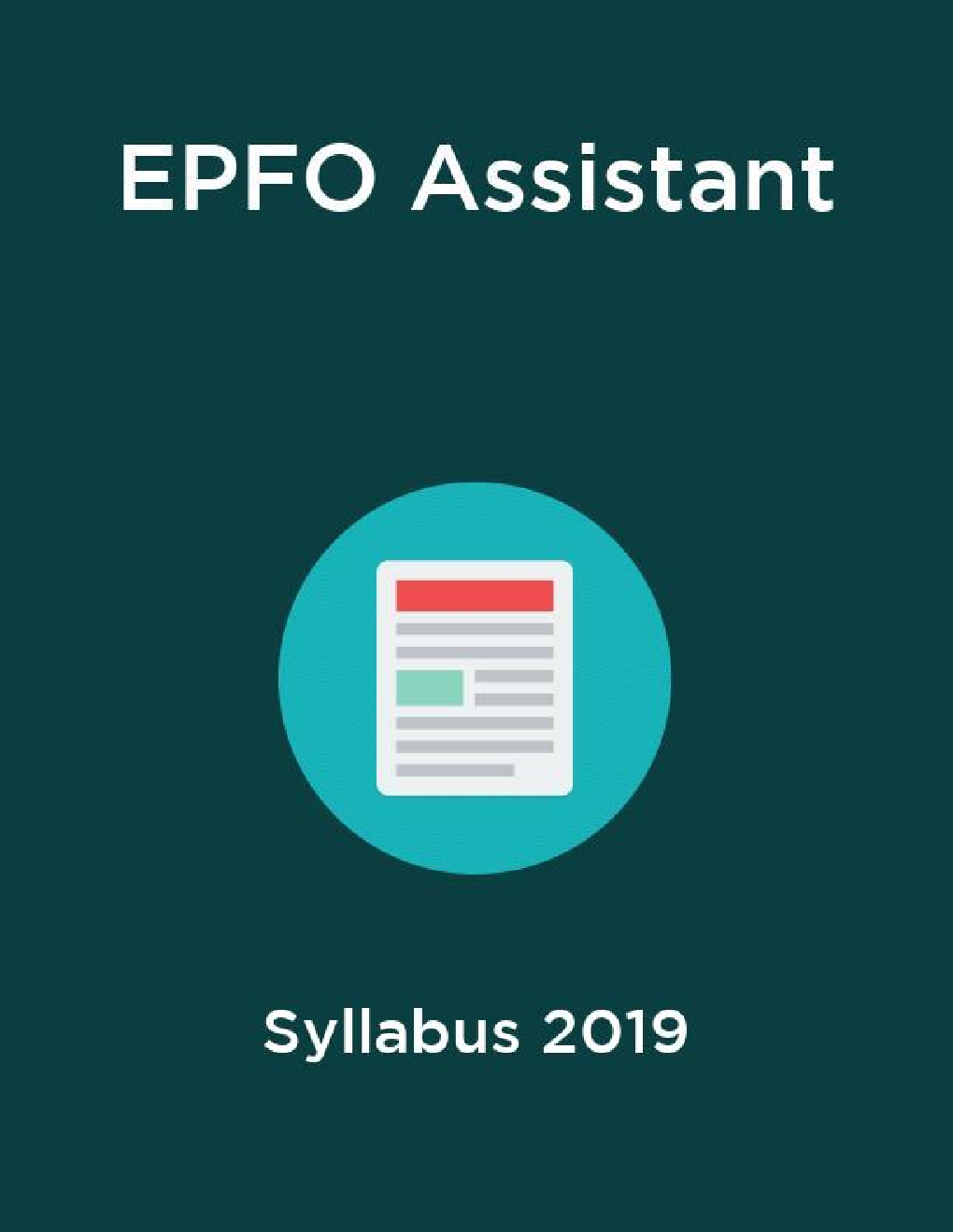 EPFO Assistant Syllabus 2019 - Page 1