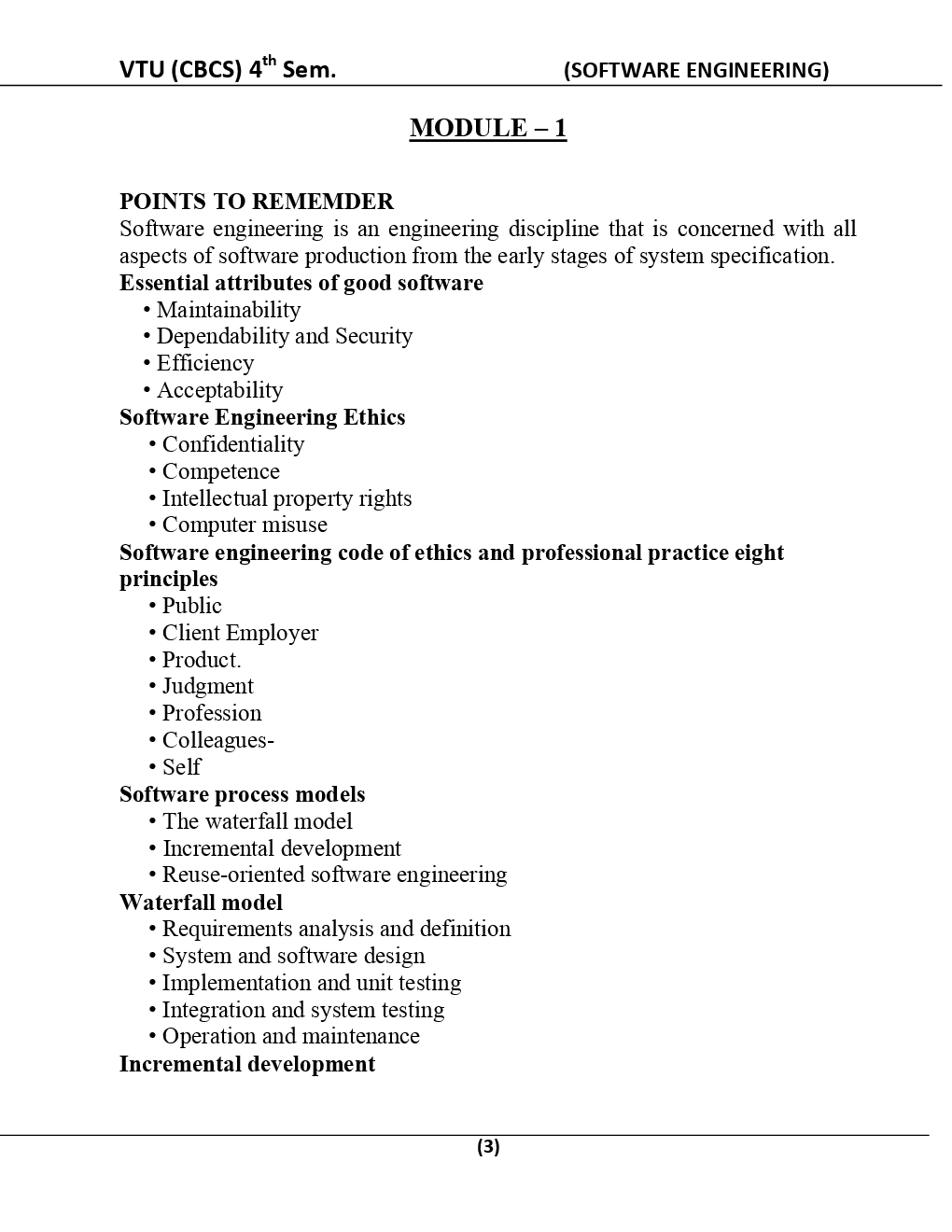 Software Engineering For VTU BE 4th Sem Computer Science  Engineering - Page 4