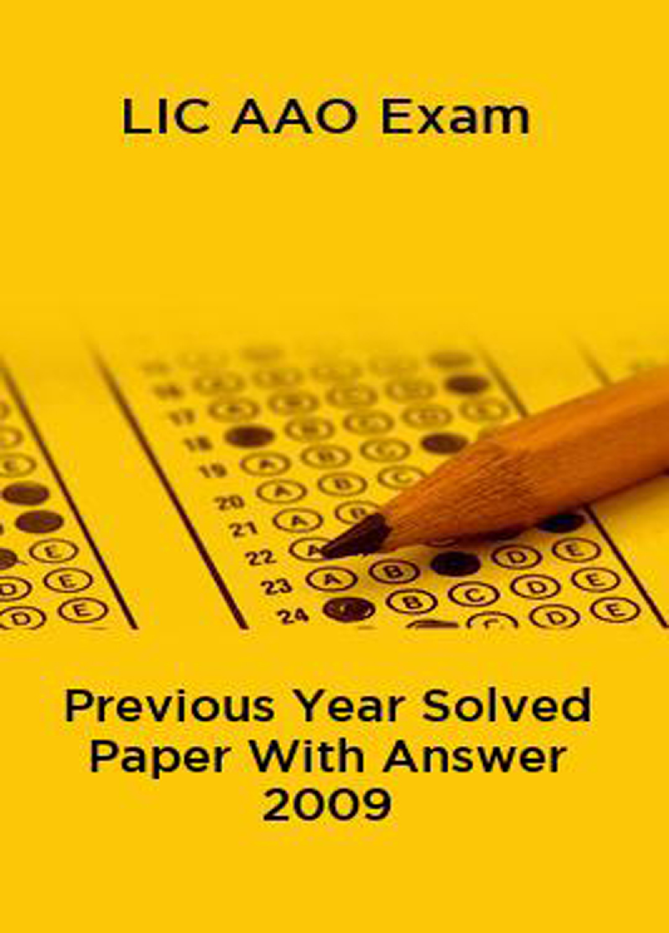 LIC AAO Exam Previous Year Solved Paper With Answer 2009 - Page 1