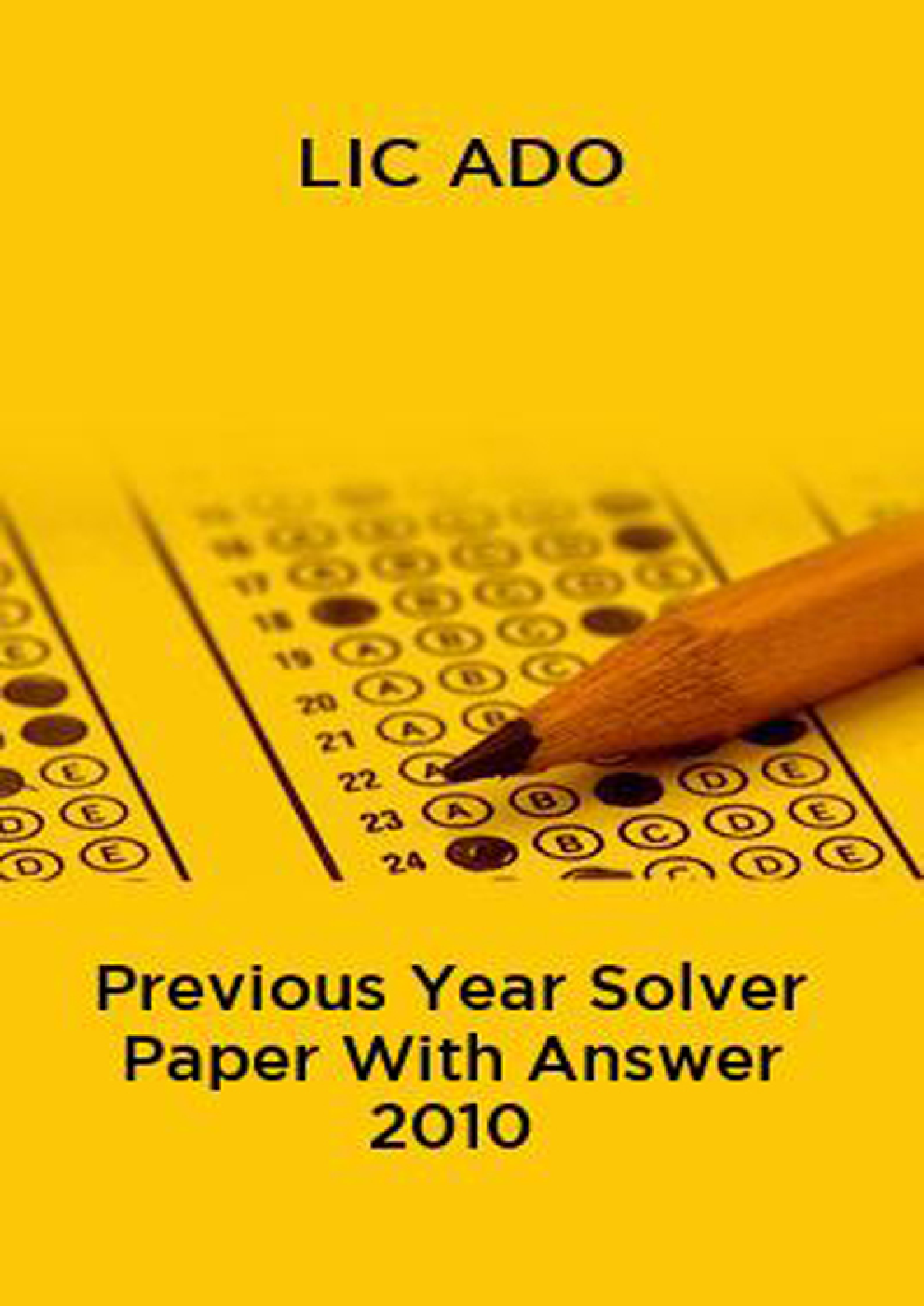 LIC ADO Previous Year Solve Paper With Answer 2010 - Page 1