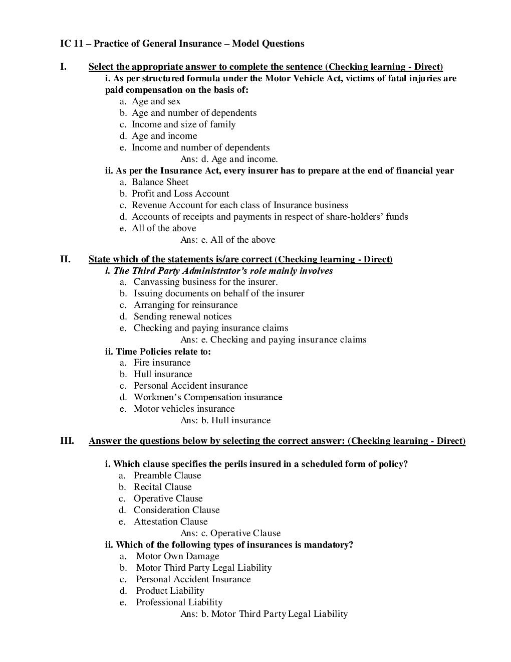 LIC ADO Sample Question Paper With Answer-2 - Page 2