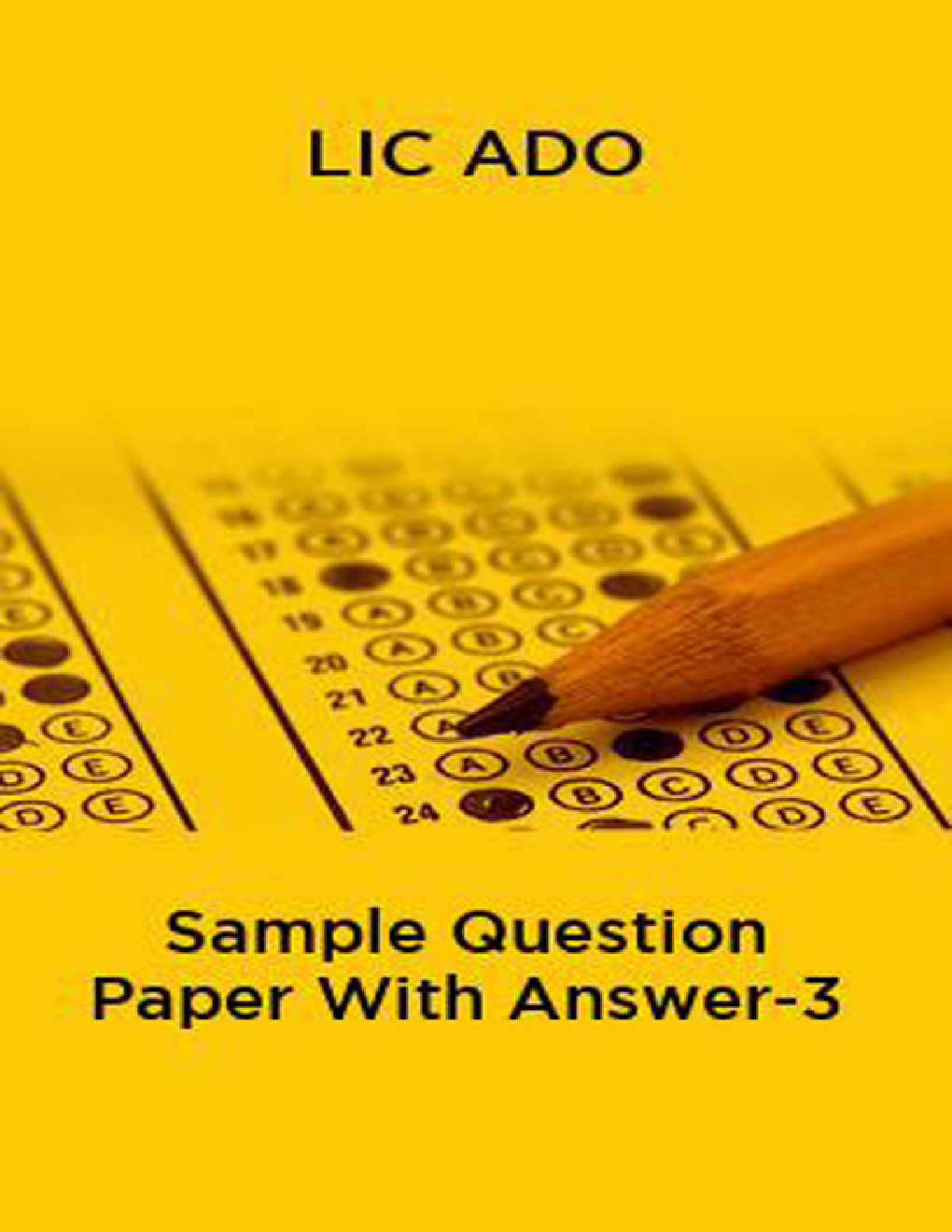 LIC ADO Sample Question Paper With Answer-3 - Page 1