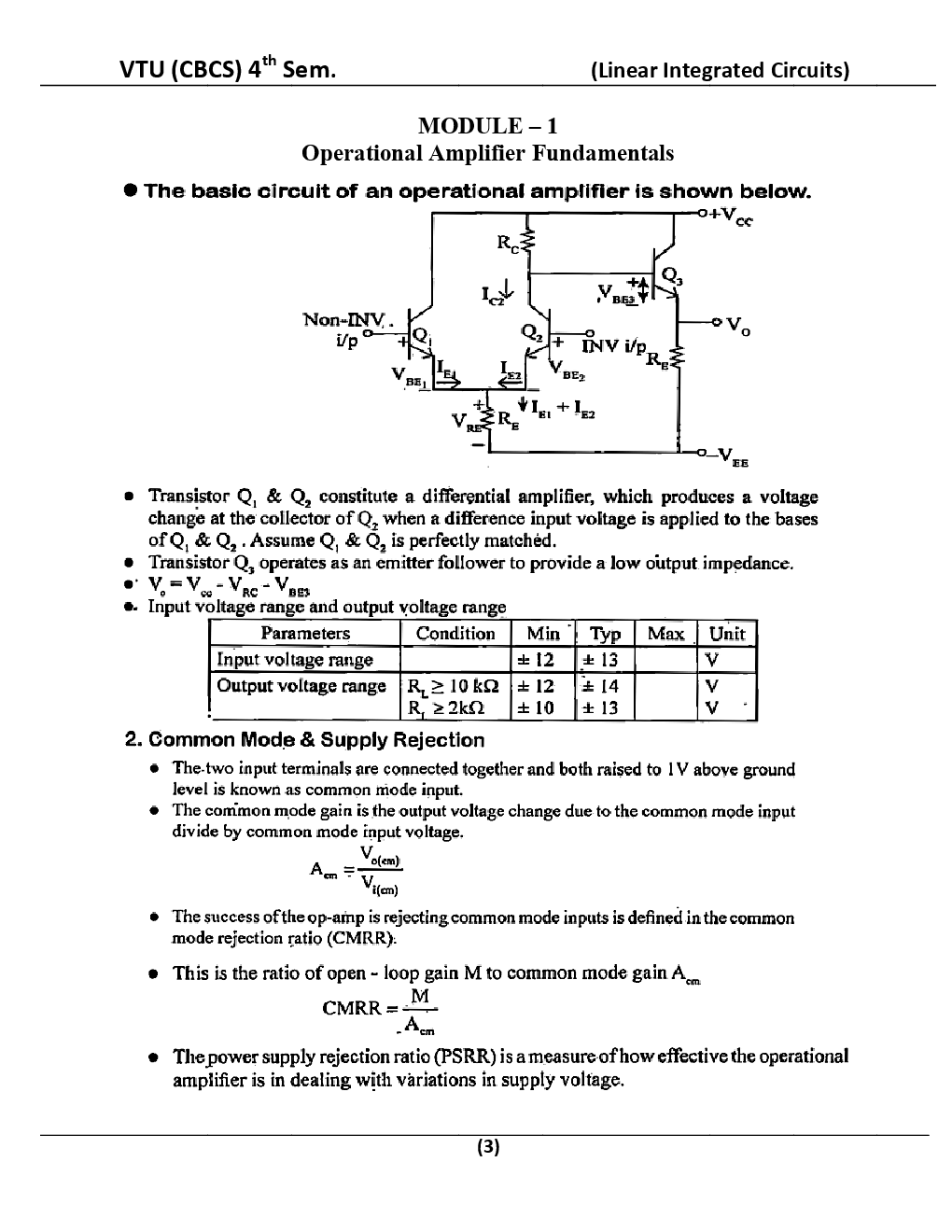 Linear Integrated Circuits For VTU BE 4th Sem Electronics & Communication Engineering - Page 4