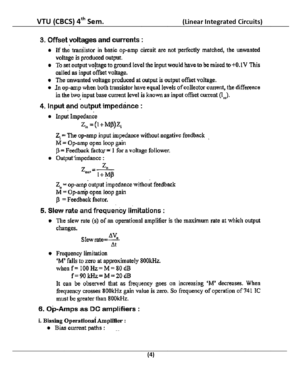 Linear Integrated Circuits For VTU BE 4th Sem Electronics & Communication Engineering - Page 5