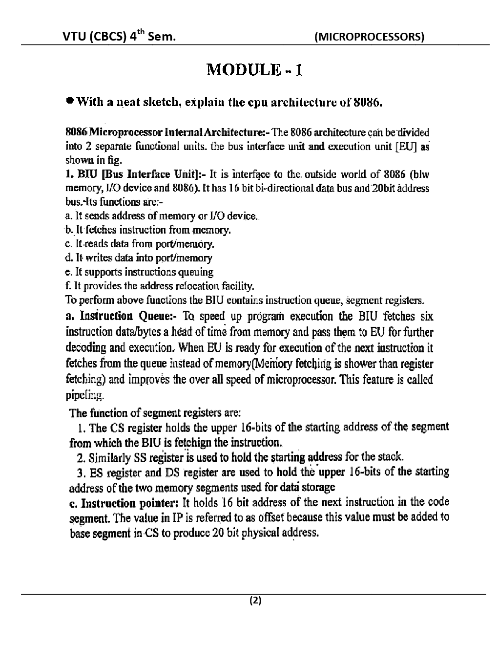Microprocessors For VTU BE 4th Sem Electronics & Communication Engineering - Page 3