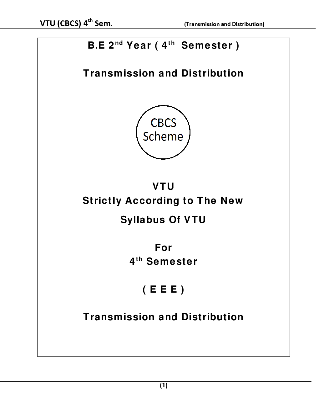 Transmission And Distribution For VTU BE 4th Sem Electrical & Electronics Engineering - Page 2