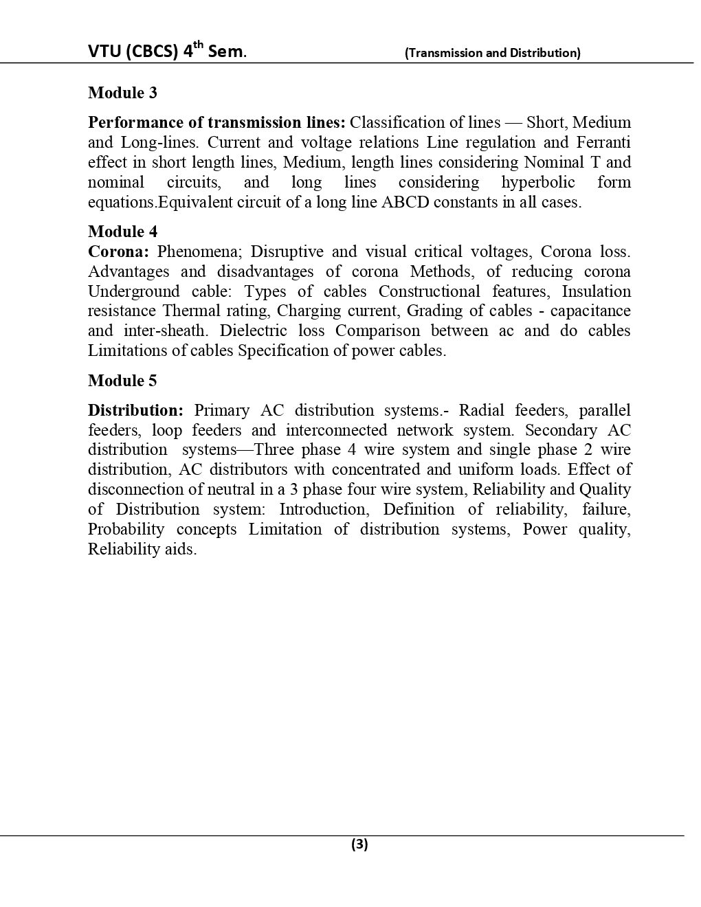 Transmission And Distribution For VTU BE 4th Sem Electrical & Electronics Engineering - Page 4