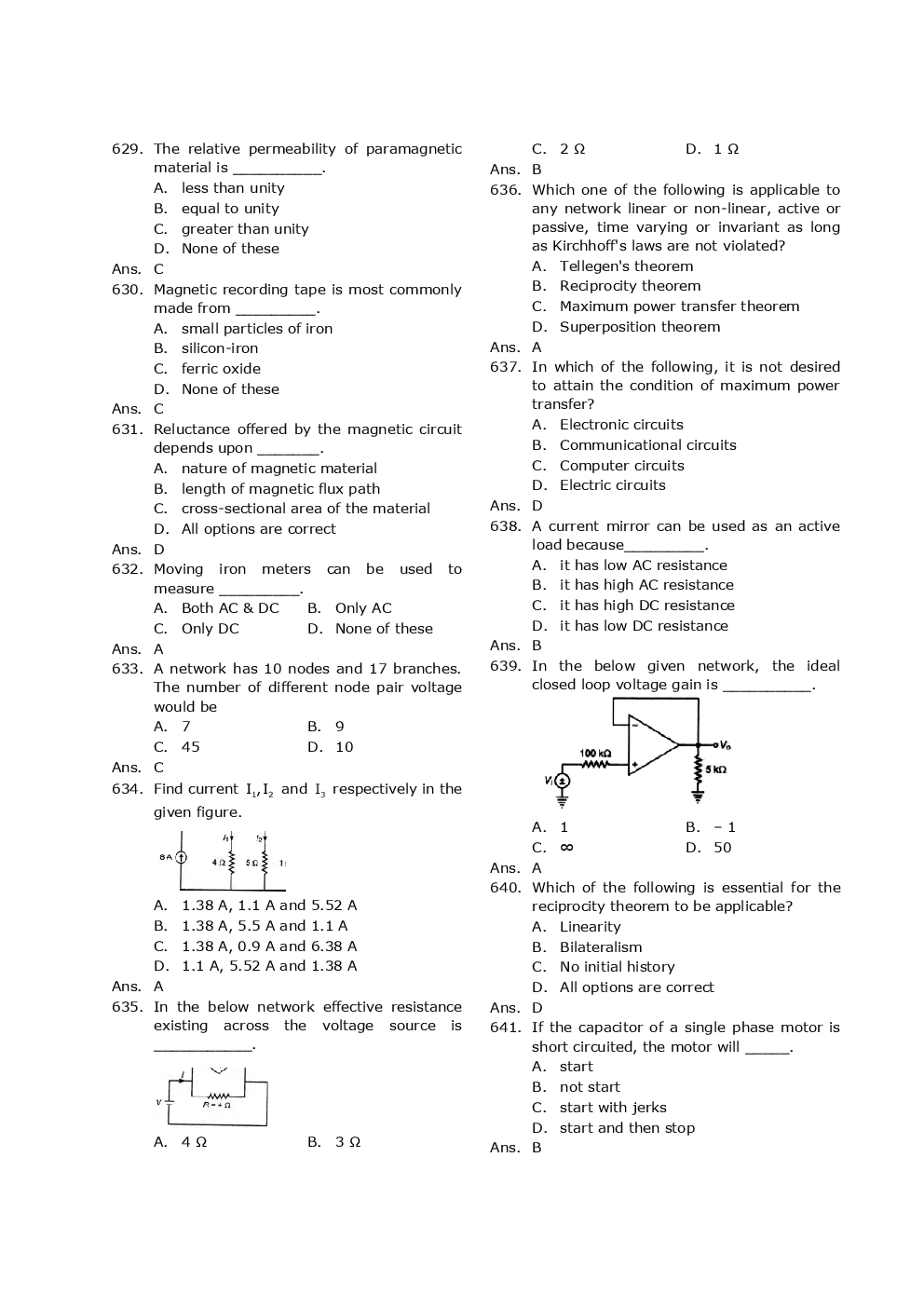 SSC JE EE Previous Year Paper With Answer 2016 - Page 4
