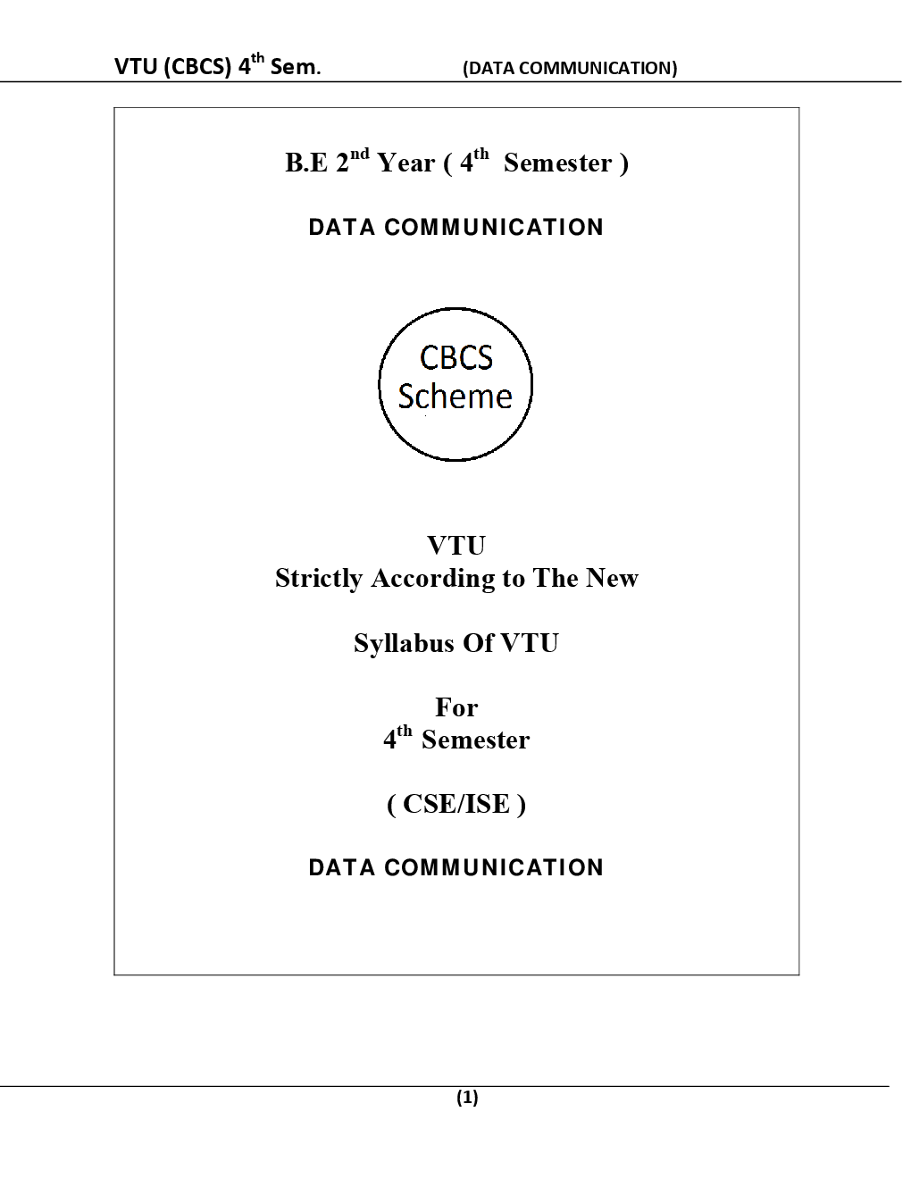 Data Communication For VTU BE 4th Sem Computer Science  Engineering - Page 2