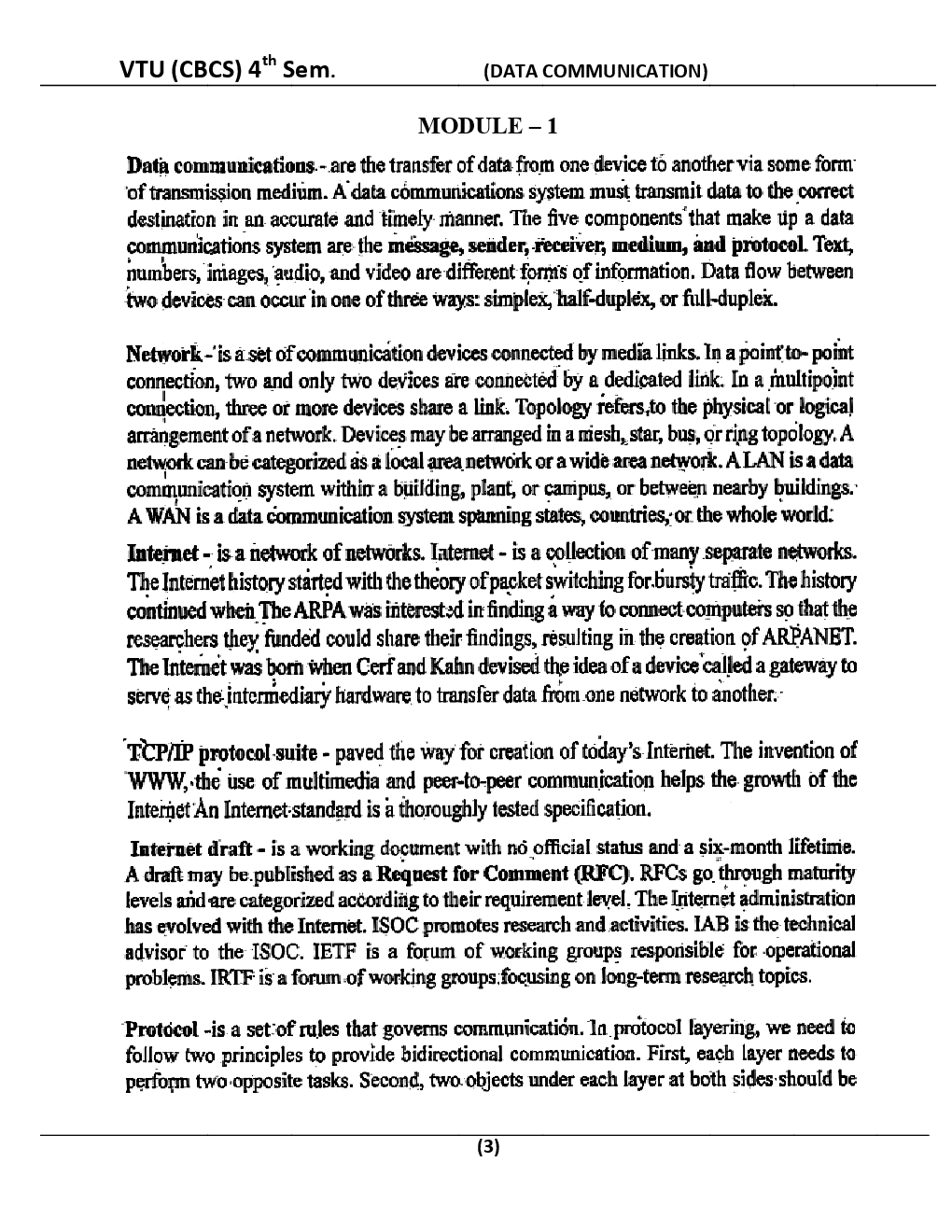 Data Communication For VTU BE 4th Sem Computer Science  Engineering - Page 4