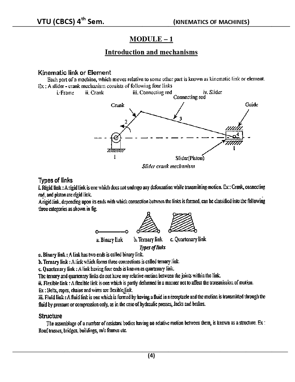 Kinematics Of Machines For VTU BE 4th Sem Mechanical Engineering - Page 5