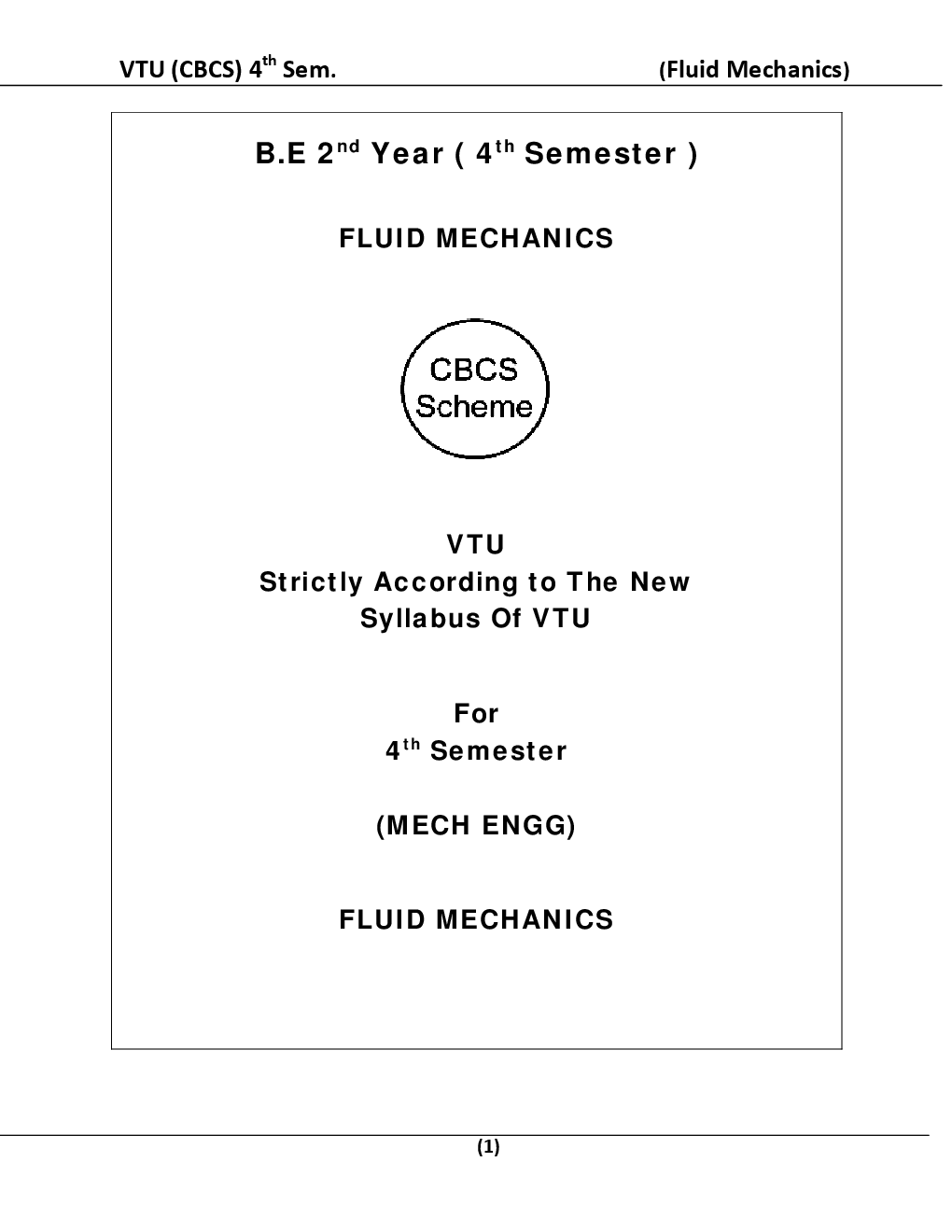 Fluid Mechanics For VTU BE 4th Sem Mechanical Engineering - Page 2