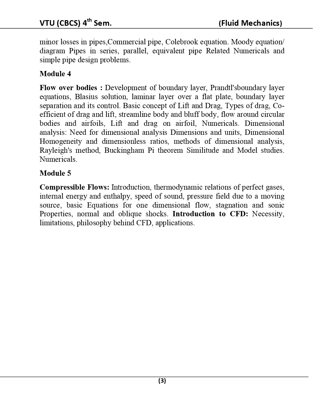 Fluid Mechanics For VTU BE 4th Sem Mechanical Engineering - Page 4