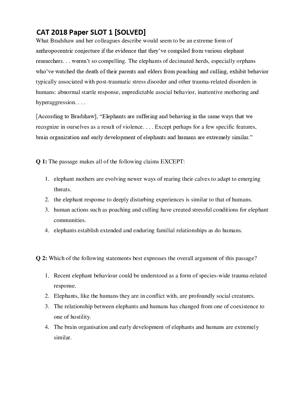 CAT 2018 Previous Year Paper with Solution (Slot I) - Page 3