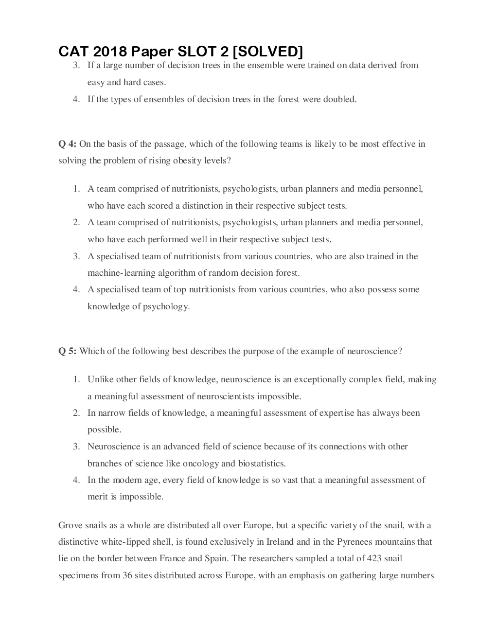 CAT 2018 Previous Year Paper with Solution (Slot II) - Page 4