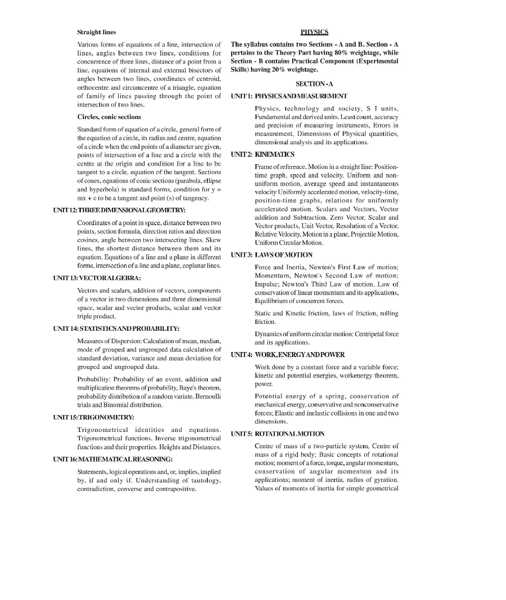 JEE Mains Syllabus For 2020 - Page 3