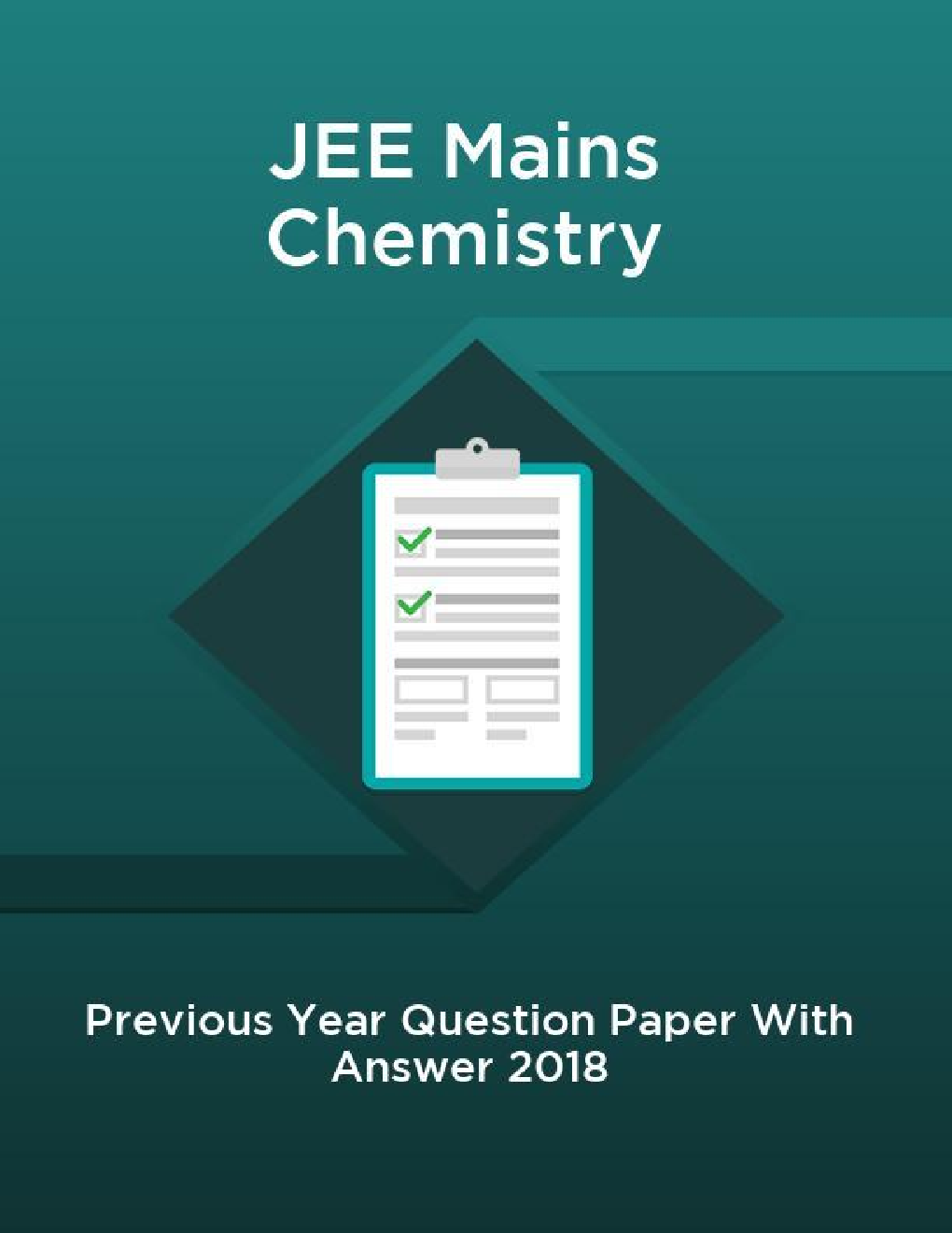 JEE Mains Chemistry Previous Year Question Paper With Answer 2018 - Page 1