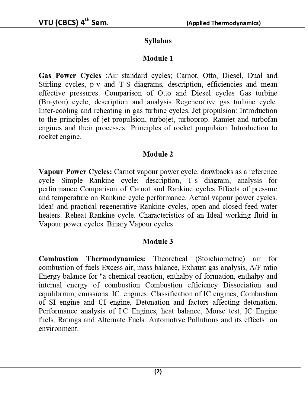 Applied Thermodynamics For VTU BE 4th Sem Mechanical Engineering - Page 3