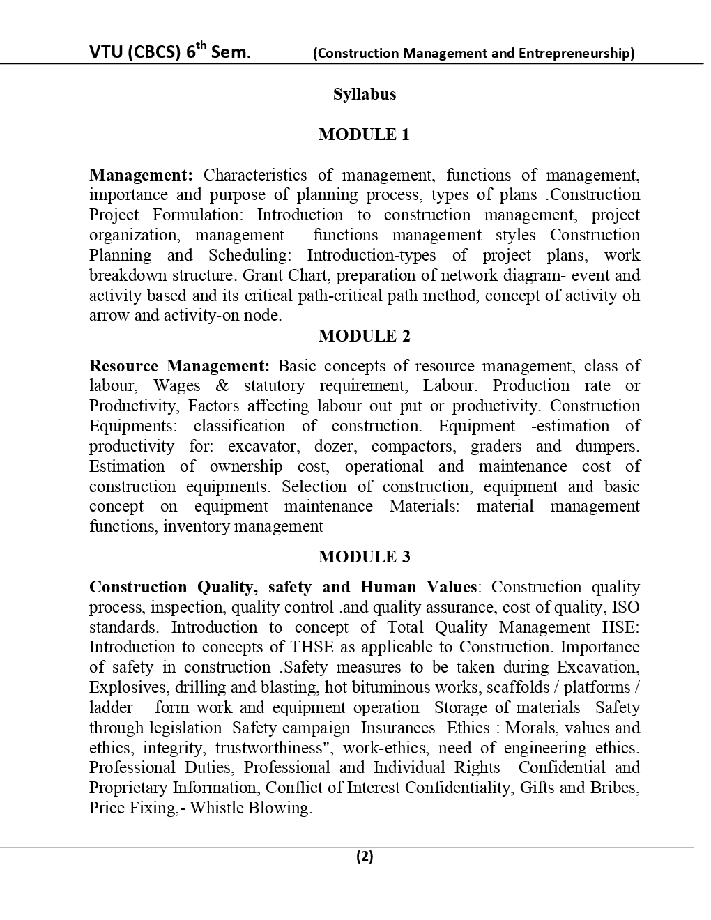 Construction Management And Entreprenuership For VTU BE 6th Sem Civil Engineering - Page 3