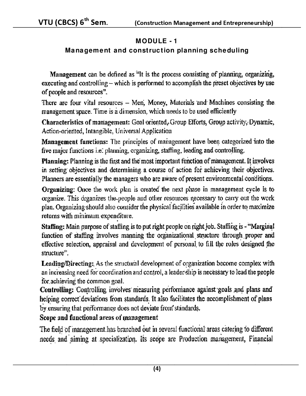 Construction Management And Entreprenuership For VTU BE 6th Sem Civil Engineering - Page 5