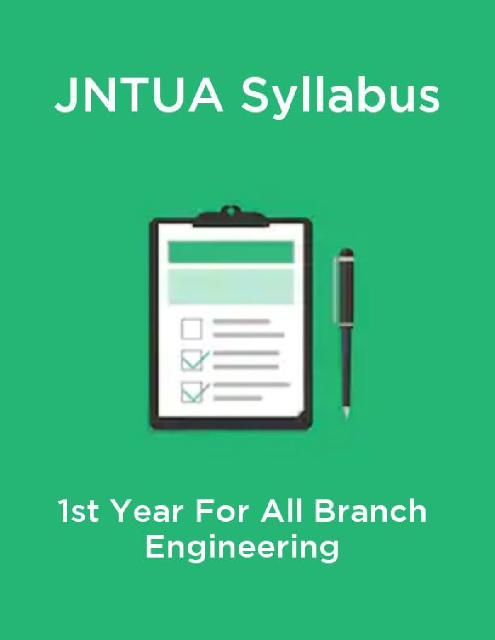 JNTUA Syllabus 1st Year For All Branch Engineering - Page 1