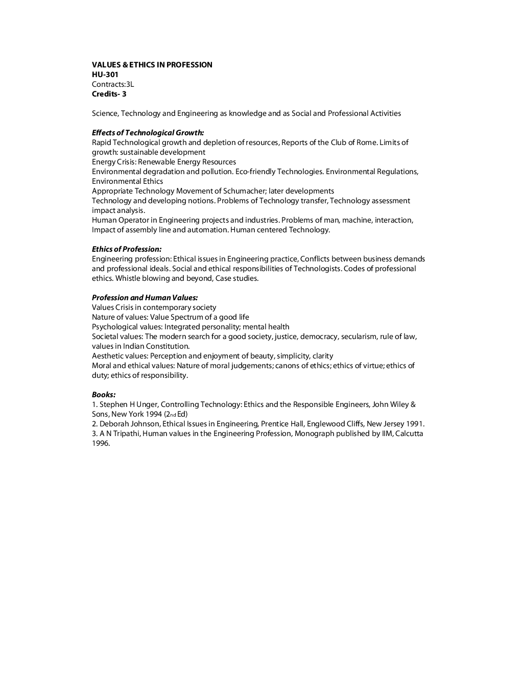 WBUT Syllabus 3rd Sem For CE, ME, EE, ECE & CSE Engineering - Page 2