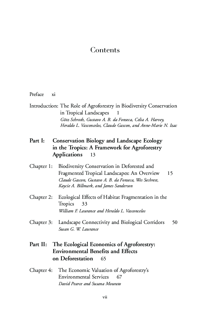 Agroforestry And Biodiversity Conservation In Tropical Landscapes - Page 4