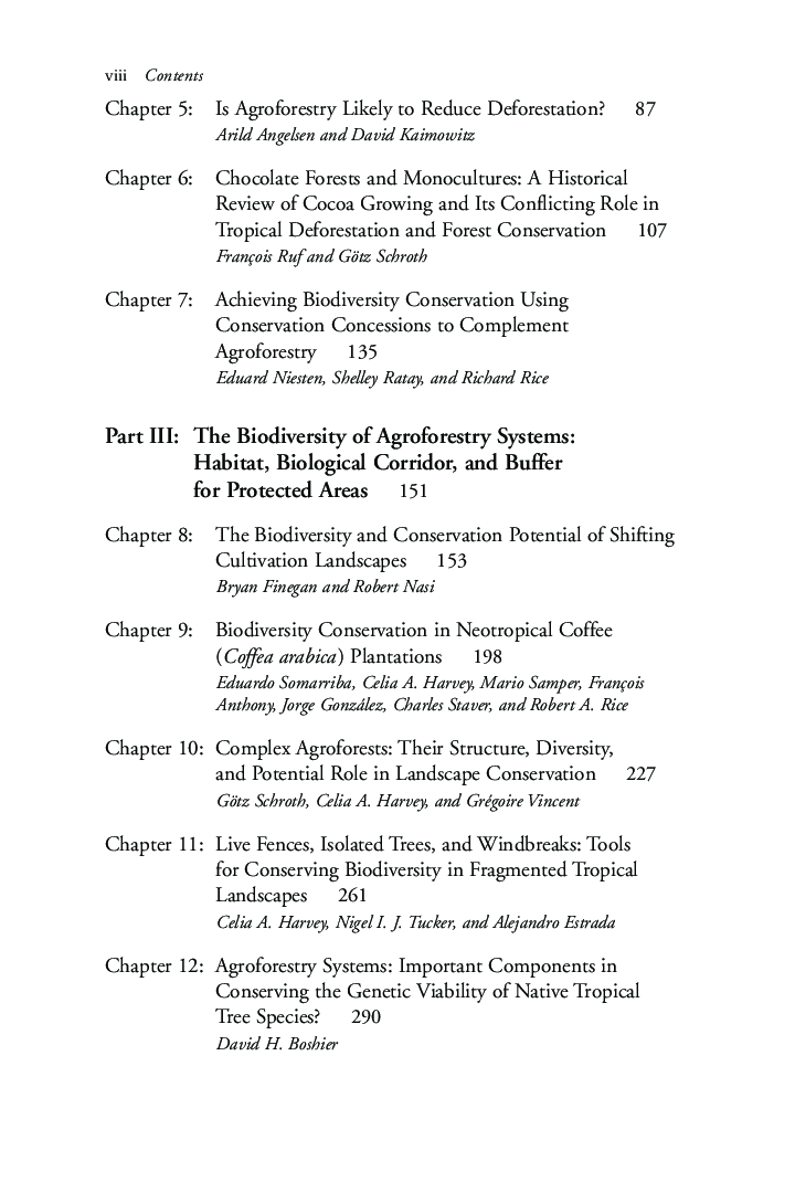 Agroforestry And Biodiversity Conservation In Tropical Landscapes - Page 5