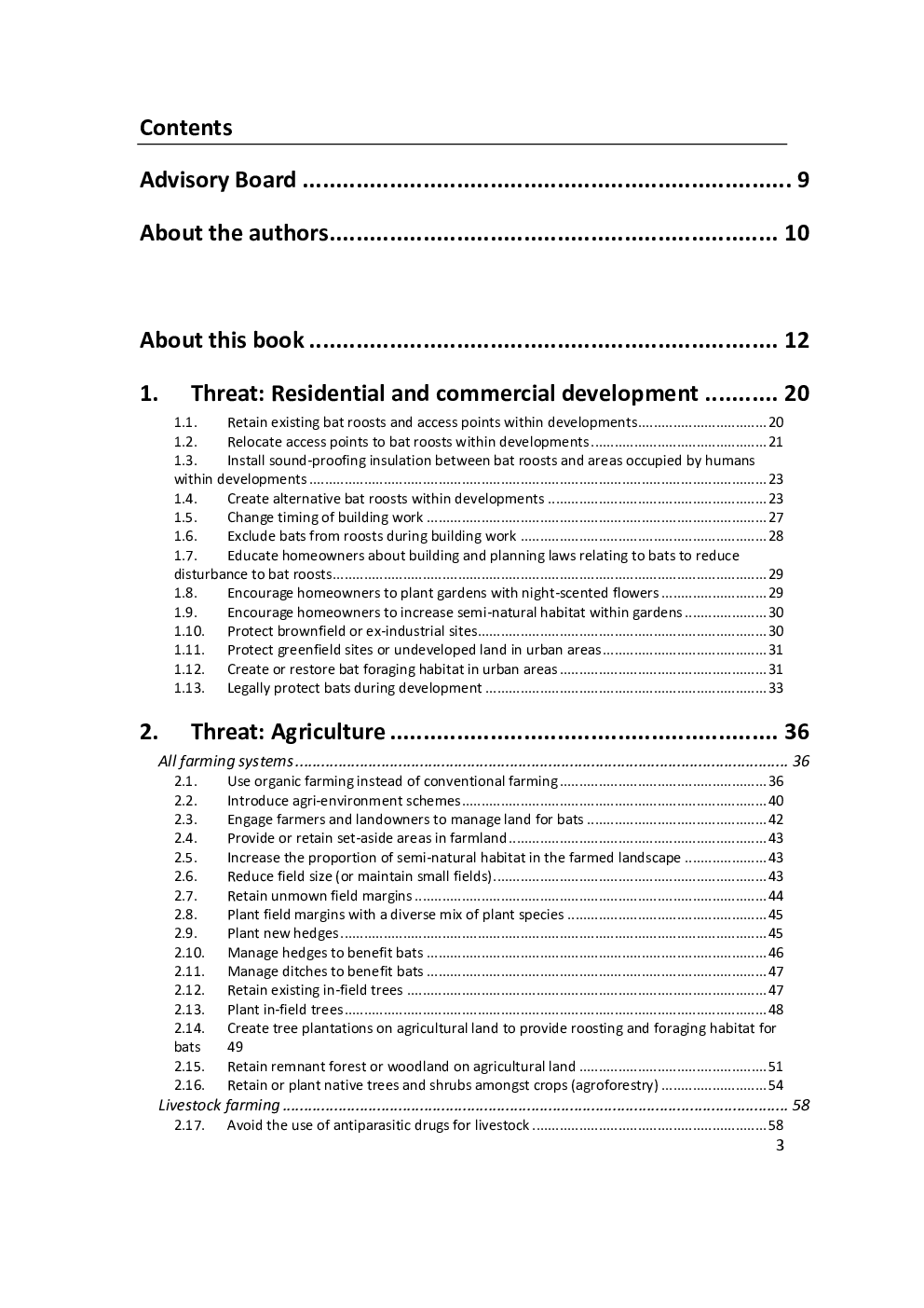 Bat Conservation Global Evidence For The Effects Of Interventions 2019 Edition - Page 3