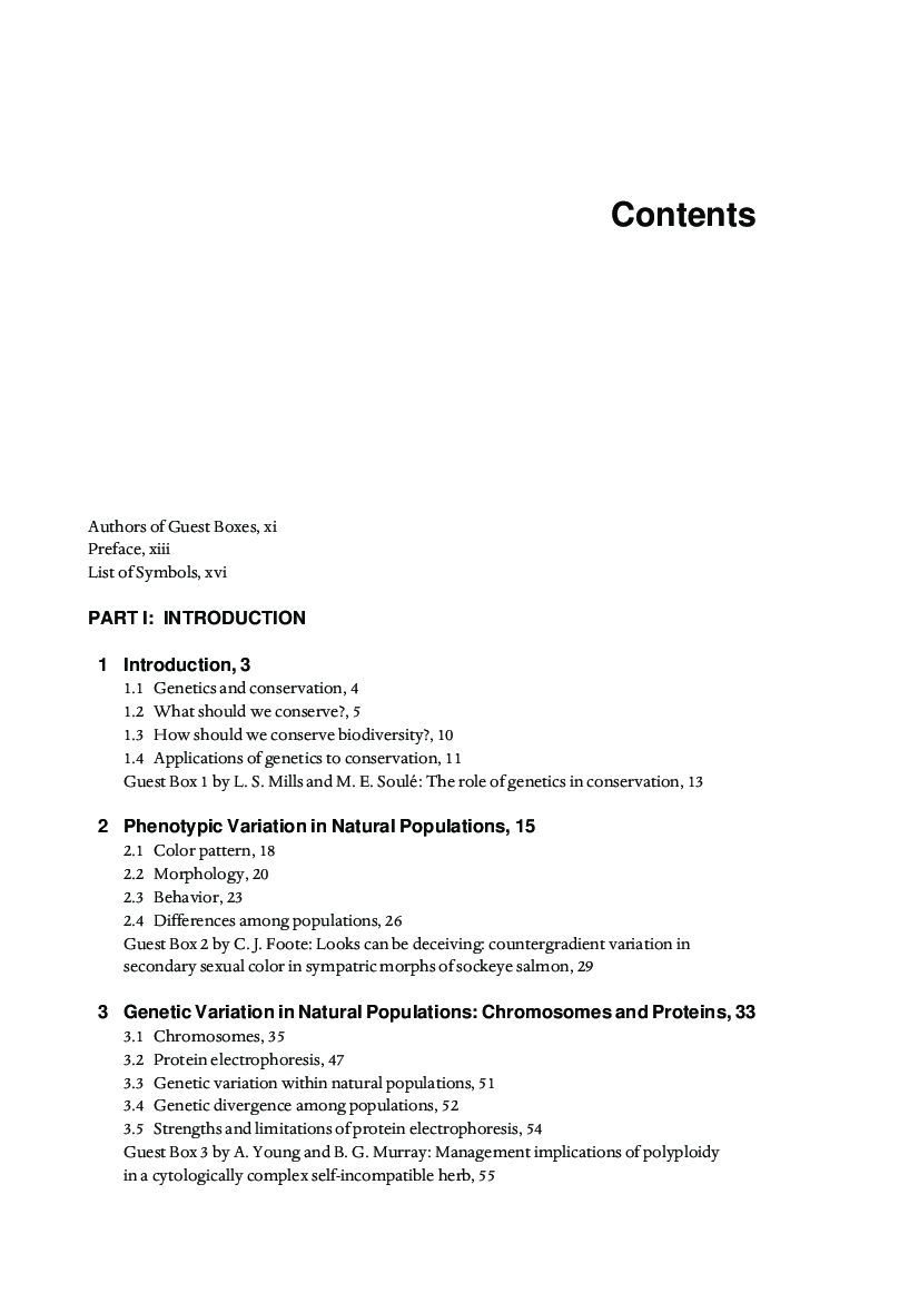 Conservation And The Genetics Of Populations - Page 3