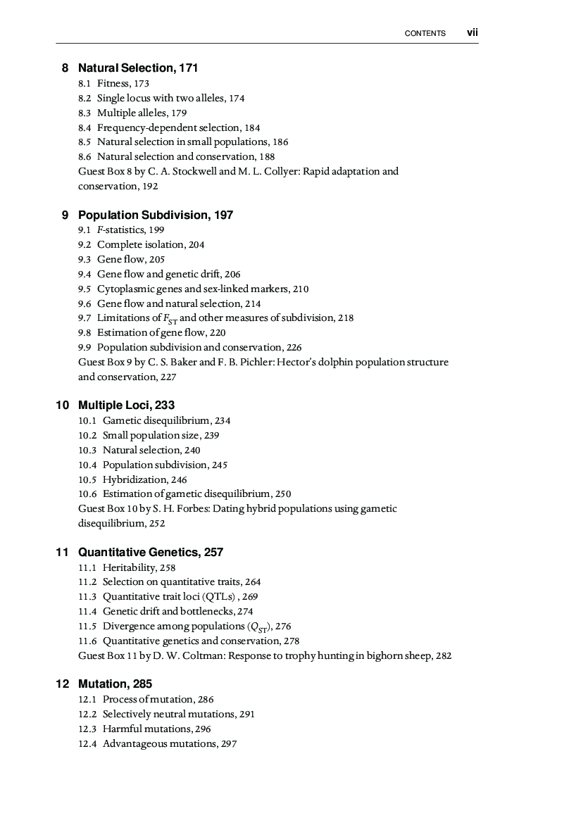 Conservation And The Genetics Of Populations - Page 5