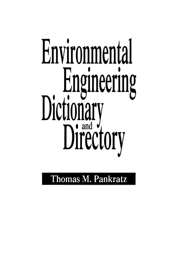 Environmental Engineering Dictionary And Directory - Page 2