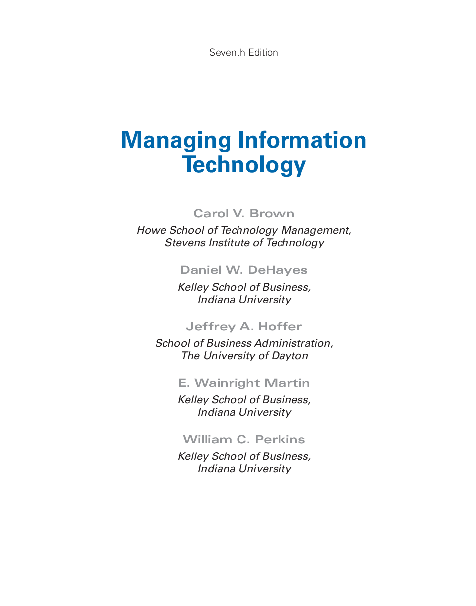 Managing Information Technology - Page 4