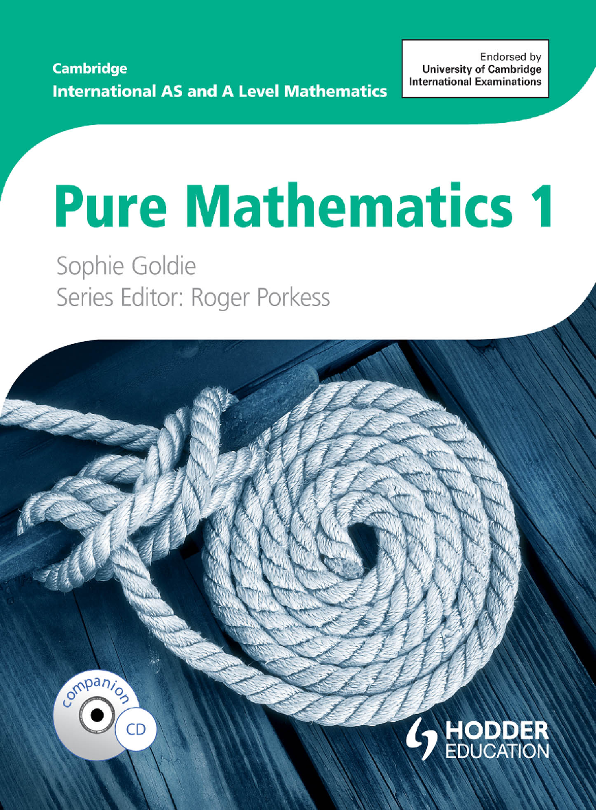 Cambridge International AS And A Level Mathematics Pure Mathematics 1 - Page 1