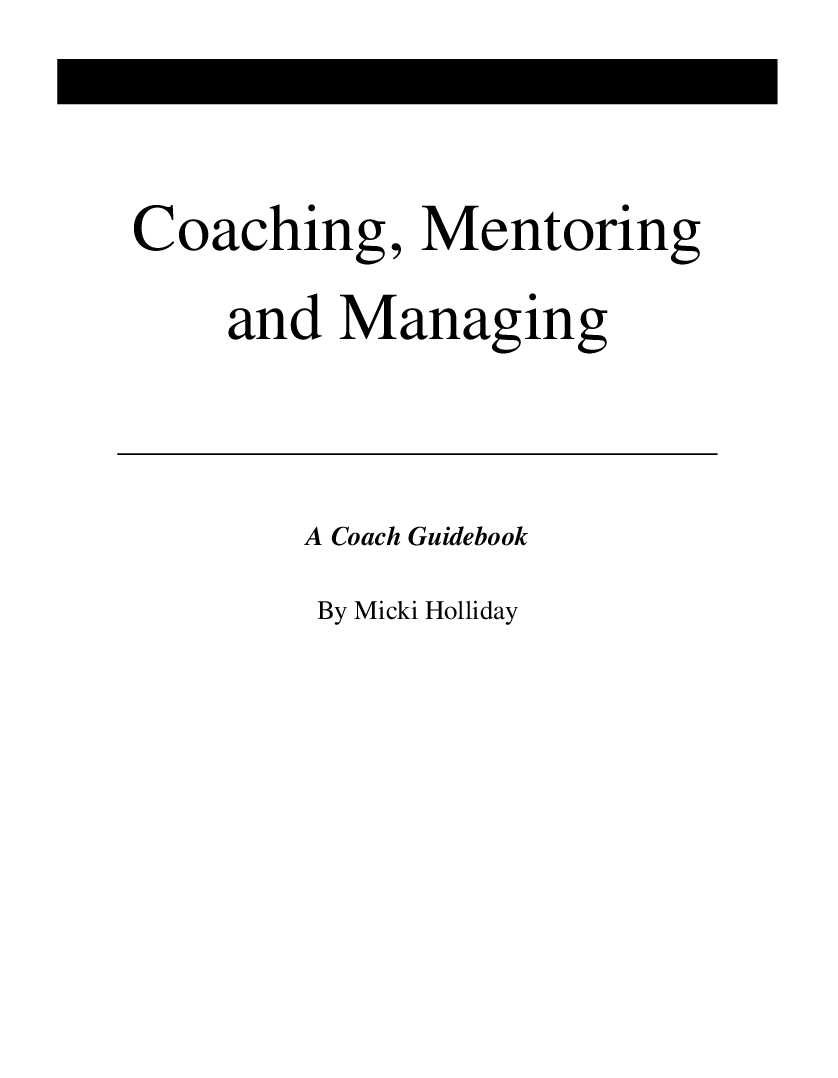 Coaching Mentoring And Managing - Page 2