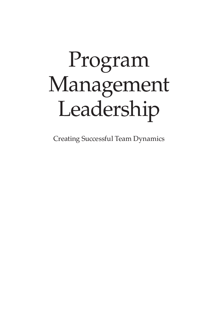 Program Management Leadership Creating Successful Team Dynamics - Page 2