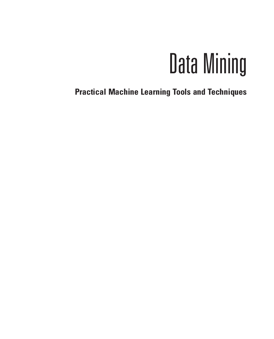Data Mining Practical Machine Learning Tools And Techniques  - Page 2