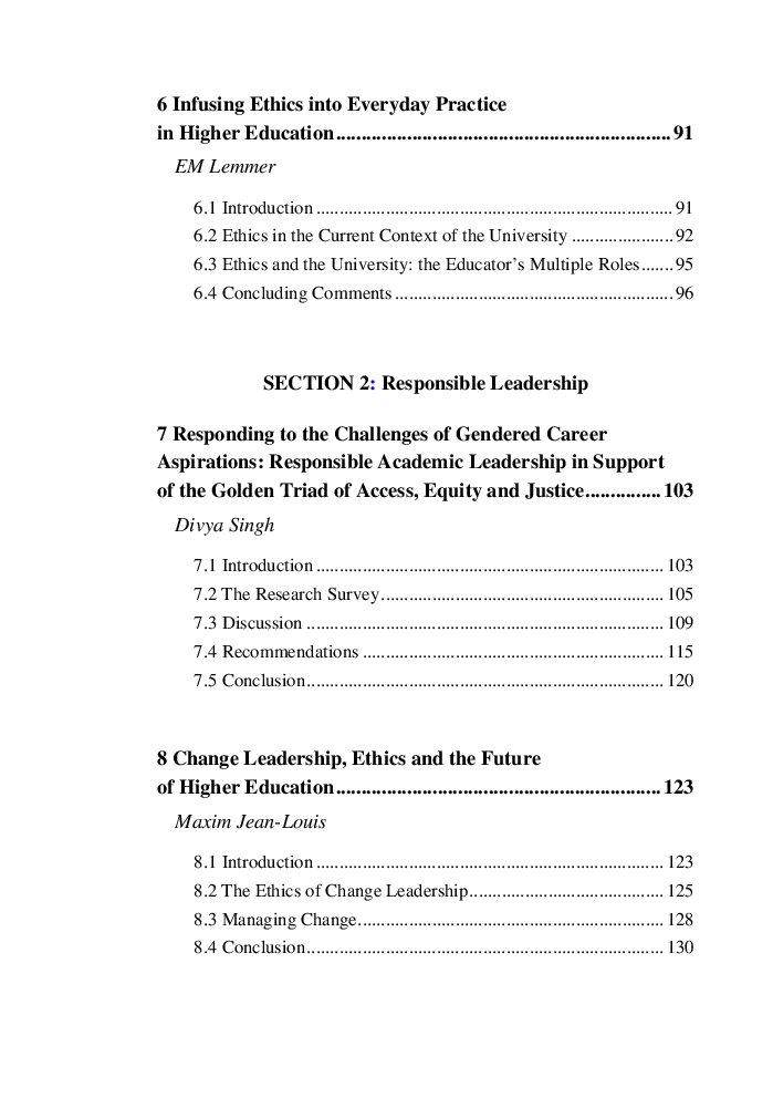 Ethics in Higher Education: Values-Driven Leaders For The Future - Page 5