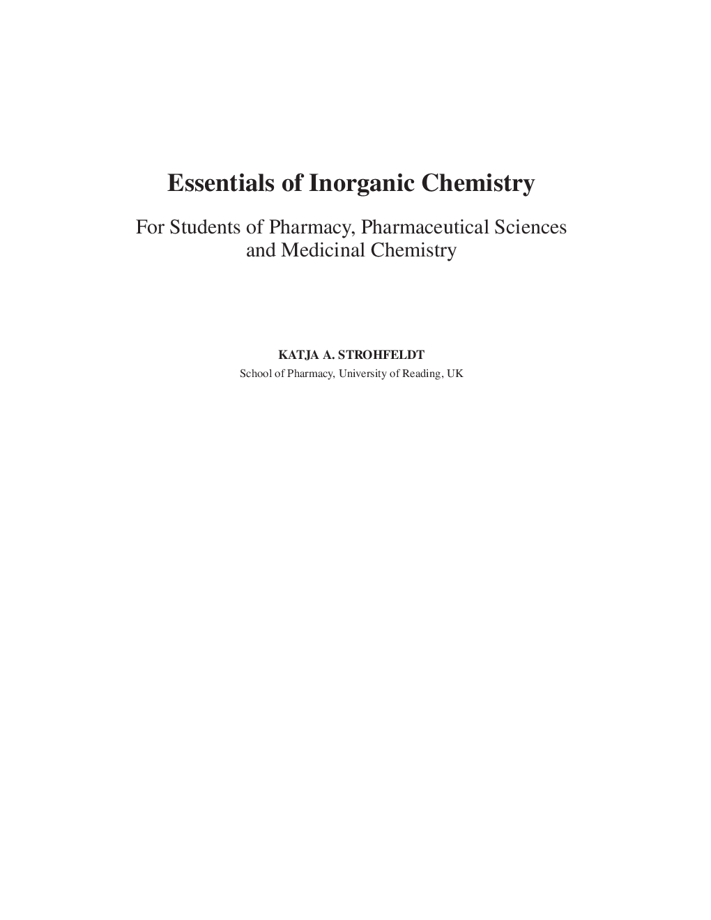 Essentials Of Inorganic Chemistry - Page 2