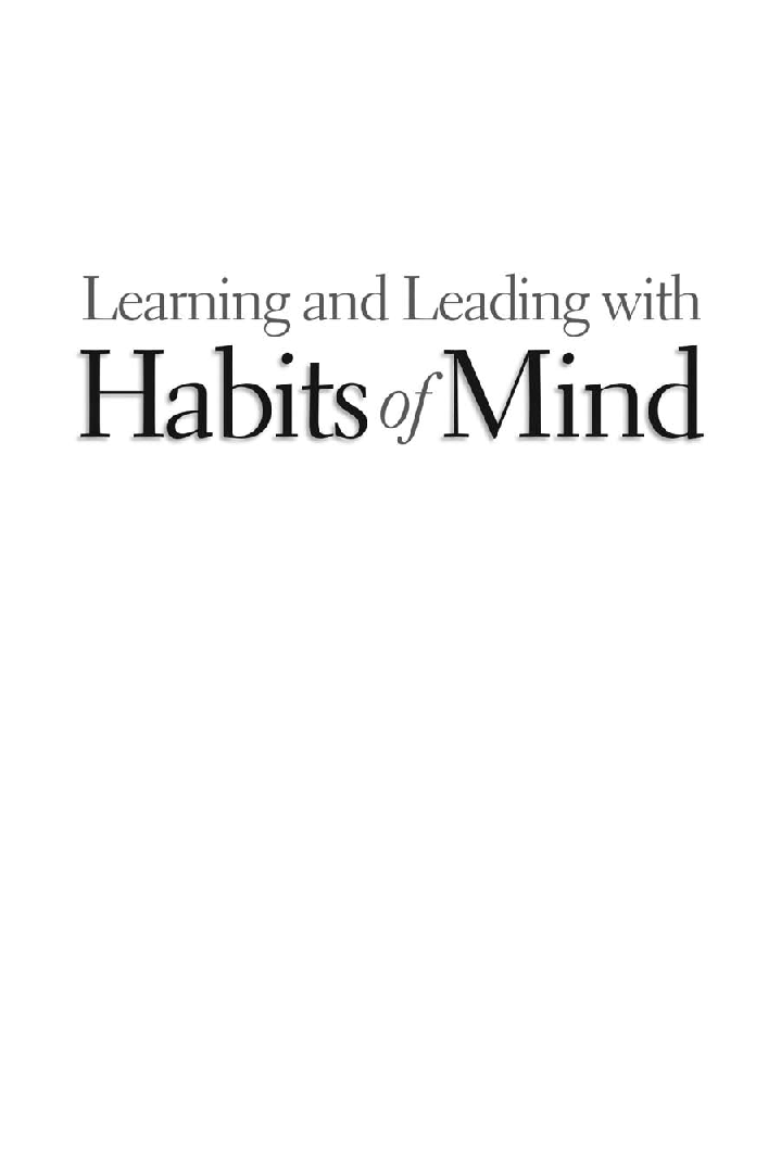 Learning And  Leading With Habits Of Mind - Page 2