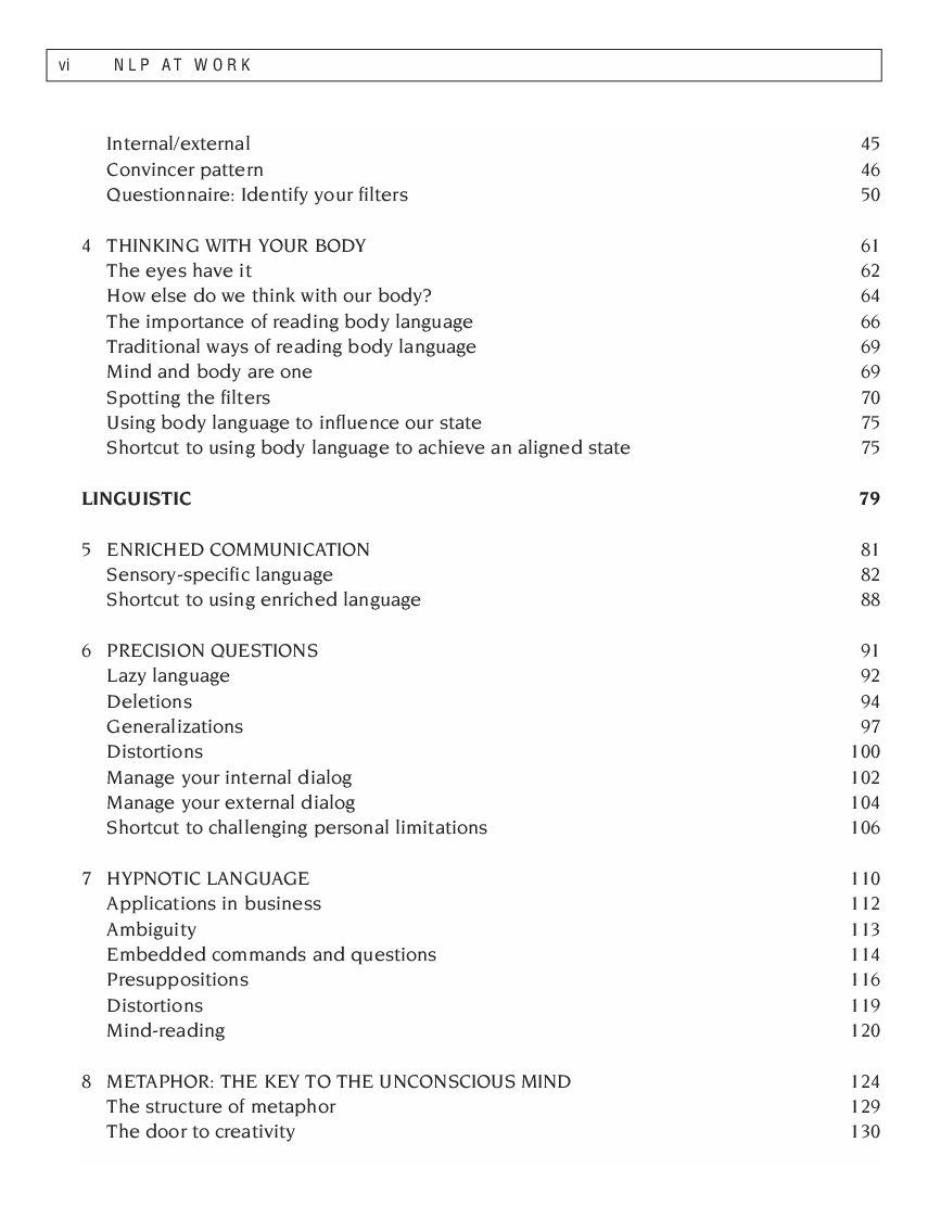 Nlp At Work The Difference That Makes A Difference In Business - Page 4
